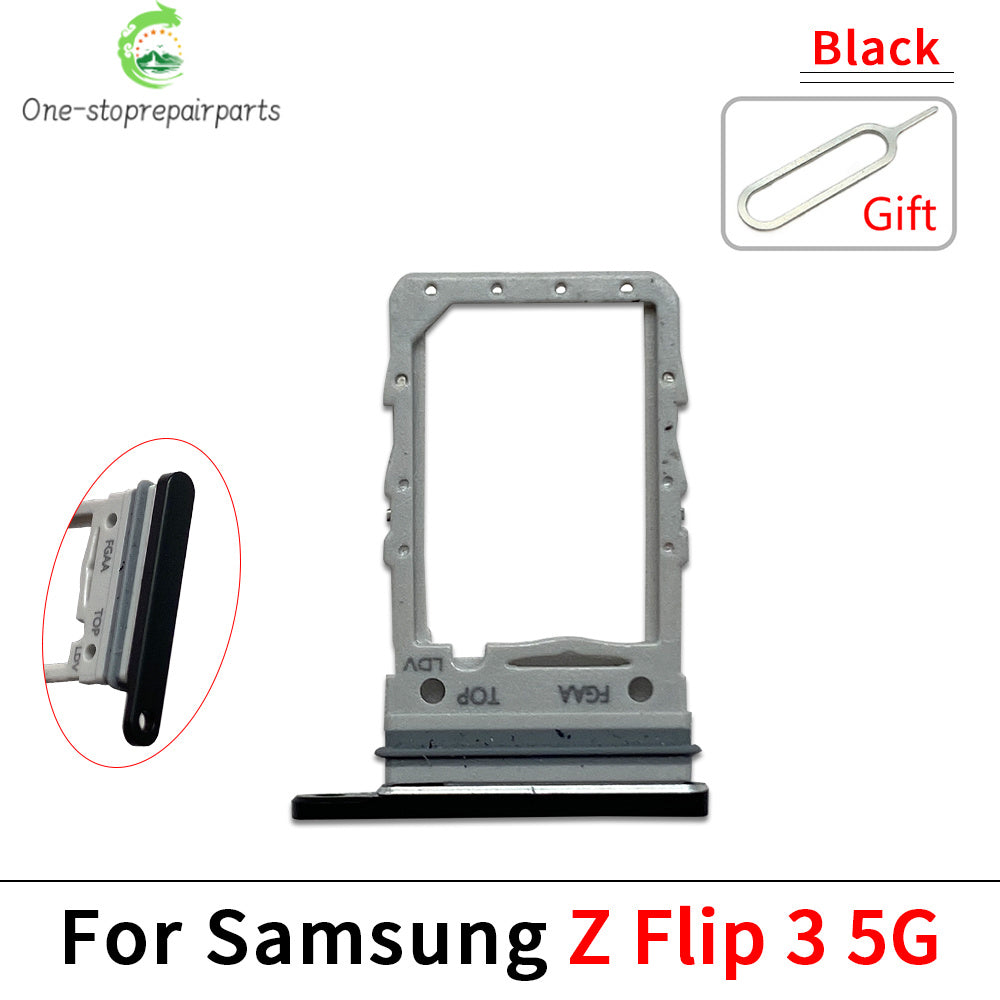 10Pcs/Lot, New For Samsung Z Flip 2 3 4 5 6 5G F711 F721 F731 F741 SIM Card Tray Slot Holder Adapter Accessories Samsung phone repair parts