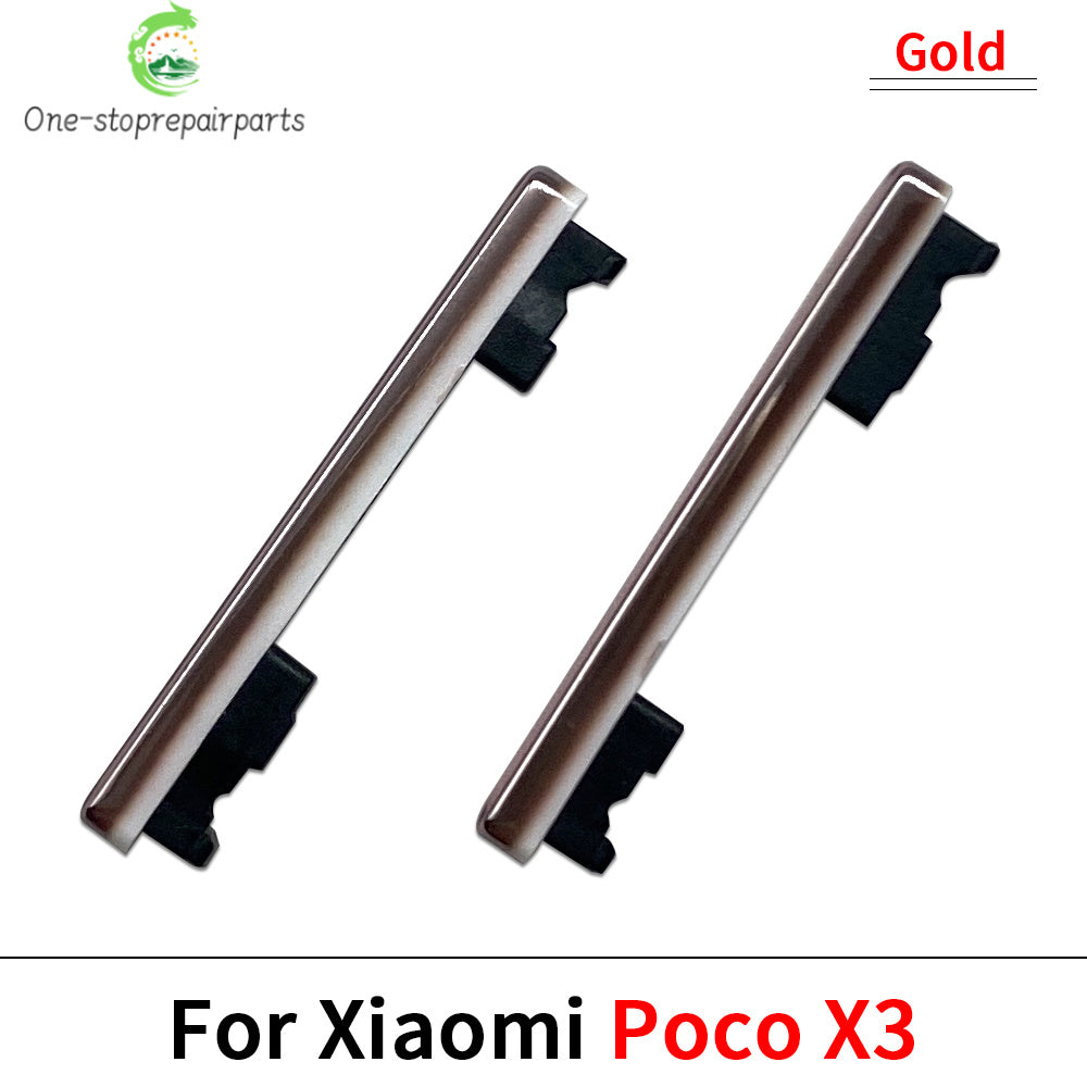 10Pcs, Side Power Button + Volume Side Button For Xiaomi Mi Poco X3 Pro GT M3  Xiaomi  Xiao mi phone repair parts