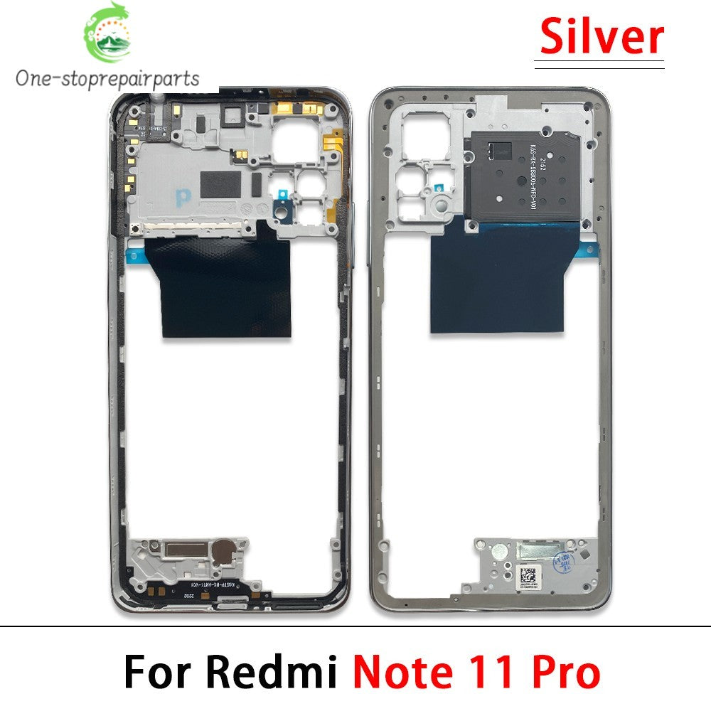 For Xiaomi Redmi Note 11 4G / Note 11s / Note 11 Pro 5G Middle Frame Bezel Middle Plate Replacement Parts Black / Blue  Xiaomi  Xiao mi phone repair parts