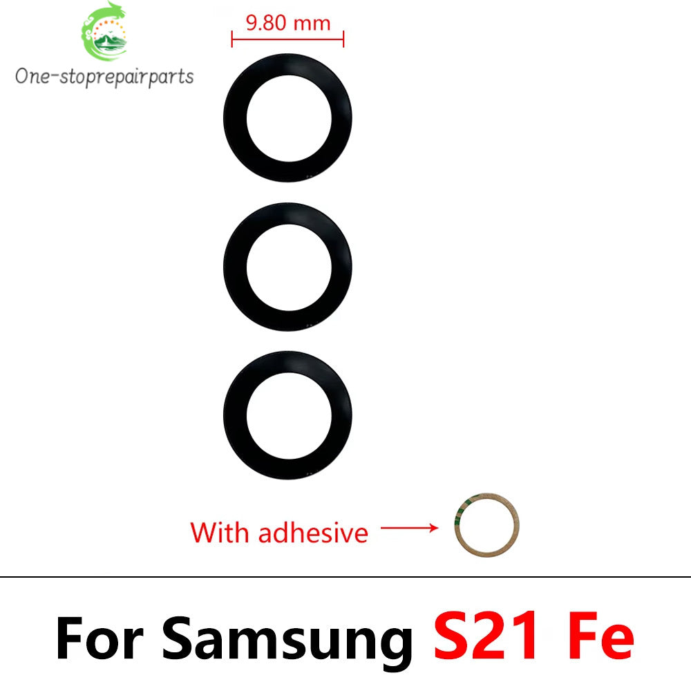 10Pcs, Back Rear Camera Glass Lens For Samsung S20 S21 S22 S23 S24 Plus Ultra FE 5G With Adhesive Samsung phone repair parts