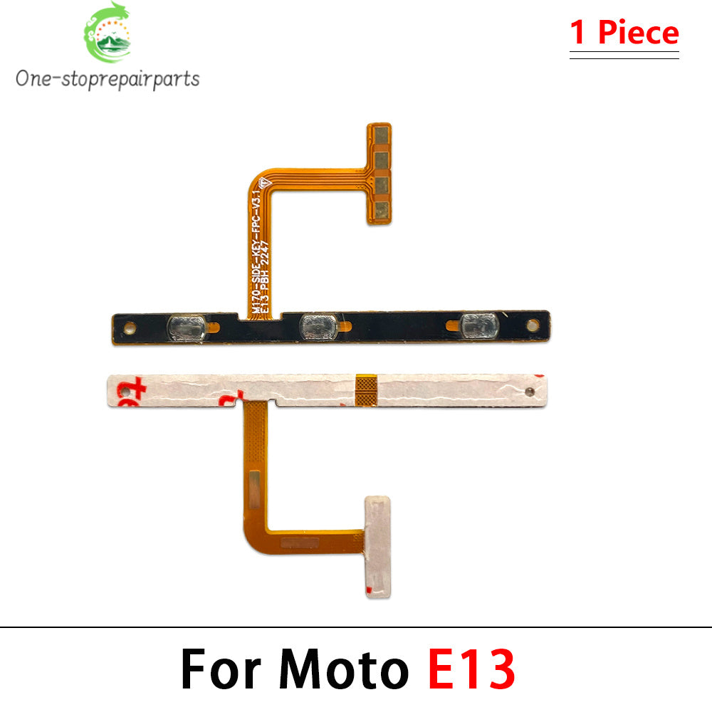 Power On Off Button Volume Side Key Flex Cable For Motorola Moto E13 E22 E32 E5 E6 E6s E7 Plus Power Play Go E20 E30 E40 Motorola phone repair parts