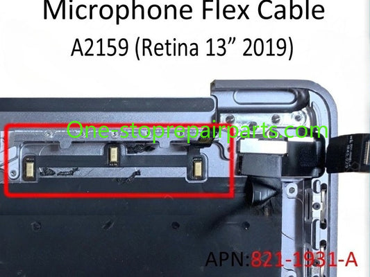 A2159 Microphone Mic. Flex Cable 821-1931-A for Macbook Pro Retina 13" Touch Bar Late 2019 Year EMC 3301 Macbook repair parts