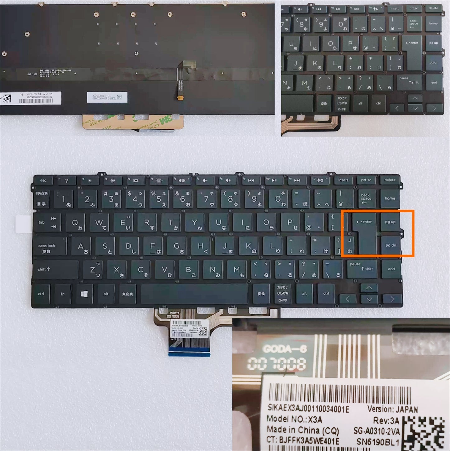 Upper Keyoard  for HP Spectre X360 13-AW TPN-Q225 UK/SP/RU/LA US