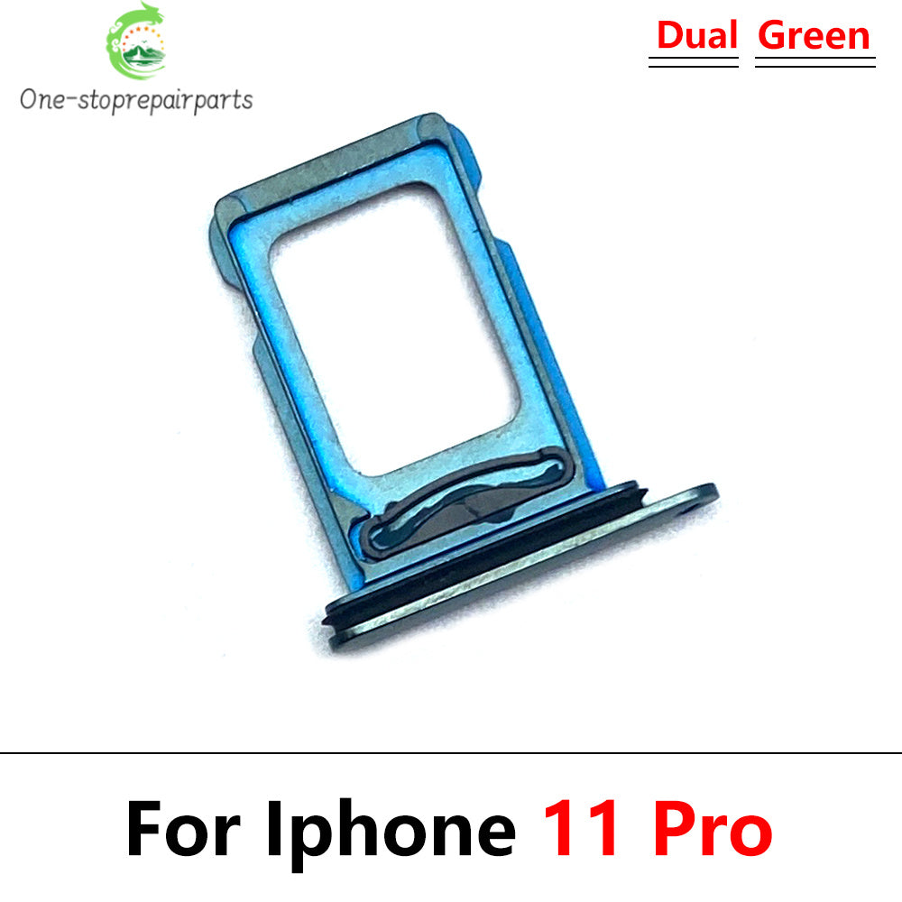 New For iPhone 11 Pro 11Pro Max Dual SIM Card Tray Slot Holder Adapter Accessories iPhone phone repair parts