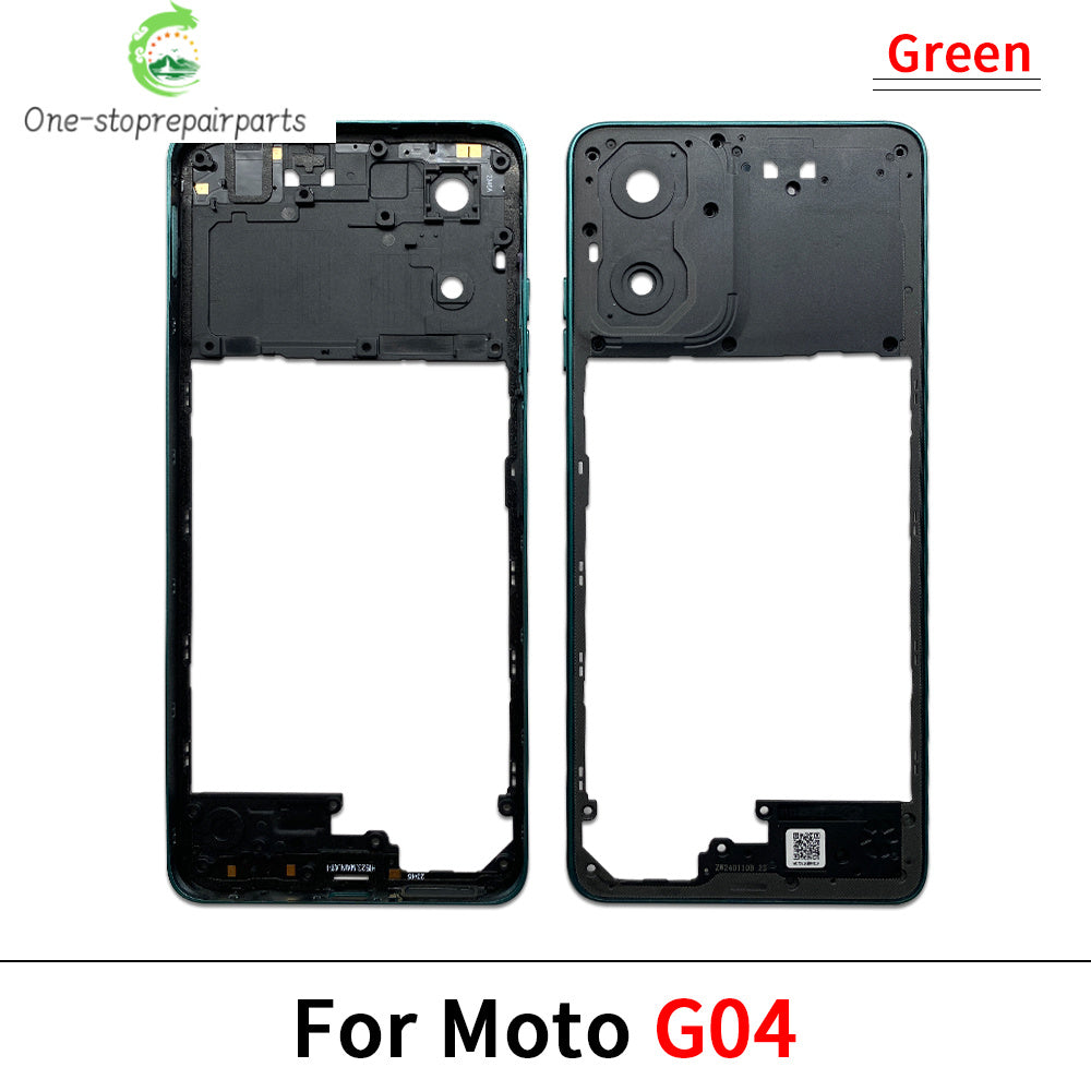 New Middle Frame For Motorola Moto G04 G14 G24 G34 G54 G84 Door Housing Bezel Repair Parts Motorola phone repair parts