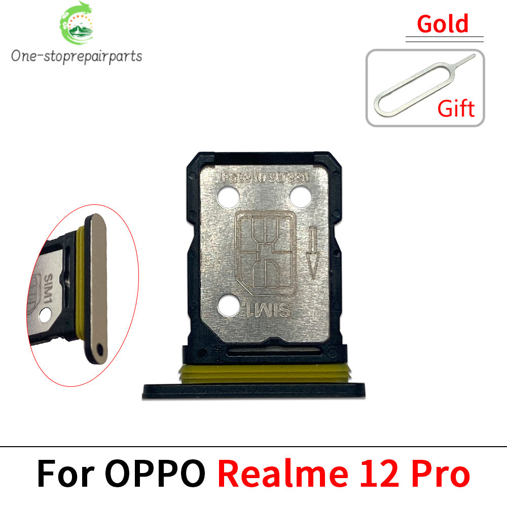 10Pcs, Micro Nano SIM Card Holder Tray Slot Holder Adapter Socket For OPPO Realme 10 10s 11 12 Pro Plus 4G 5G Realme phone repair parts
