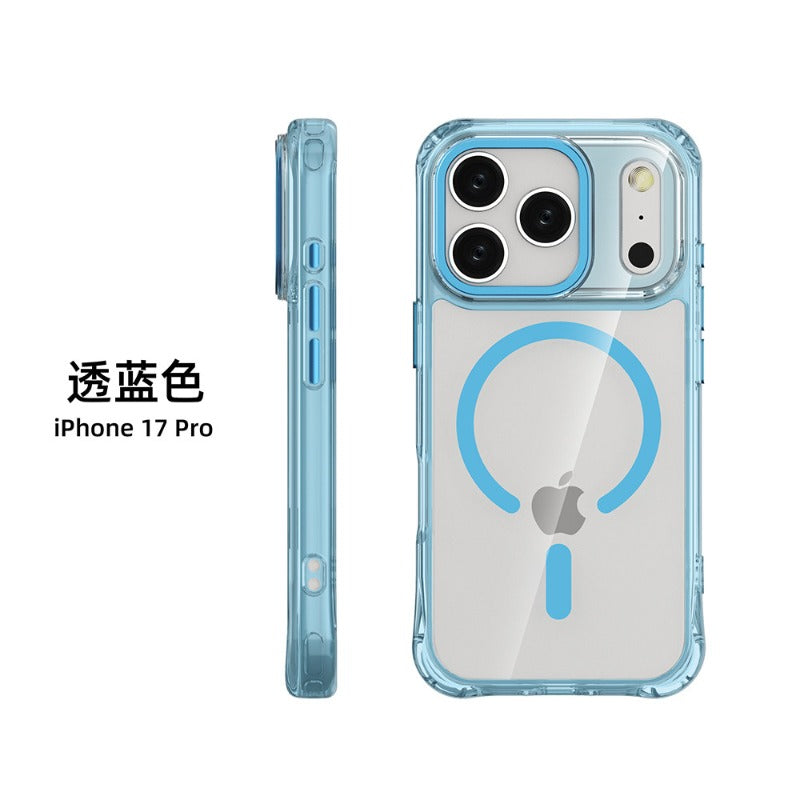 Applicable iPhone 17promax magnetic mobile phone case all-inclusive anti-drop iphone17 transparent mobile phone protective case 17air new case advanced sense magsafe magnetic case super anti-drop Phone accessories