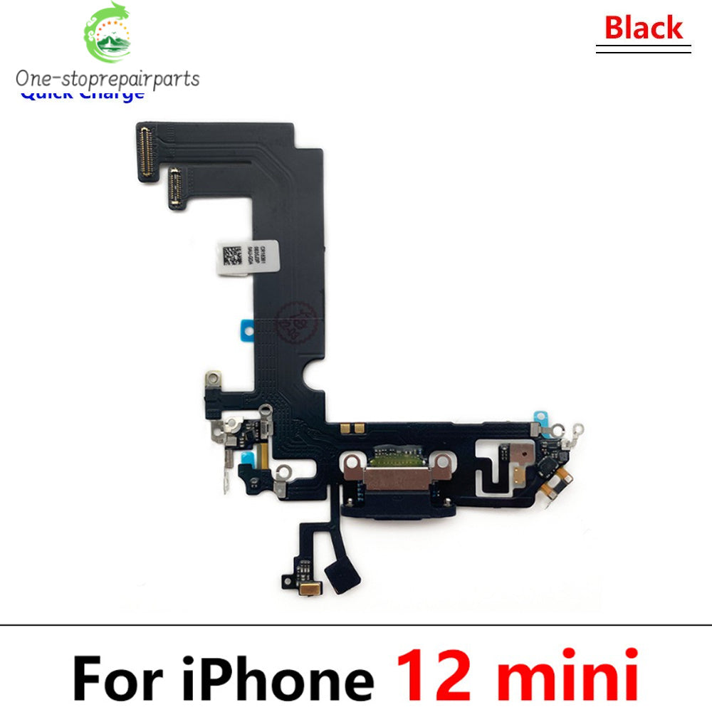 New For iPhone 11 12 13 14 15 Pro 11Pro 12Pro 13Pro Max Mini Plus USB Charger Charging Dock Port Connector Microphone Flex Cable  iPhone phone repair parts