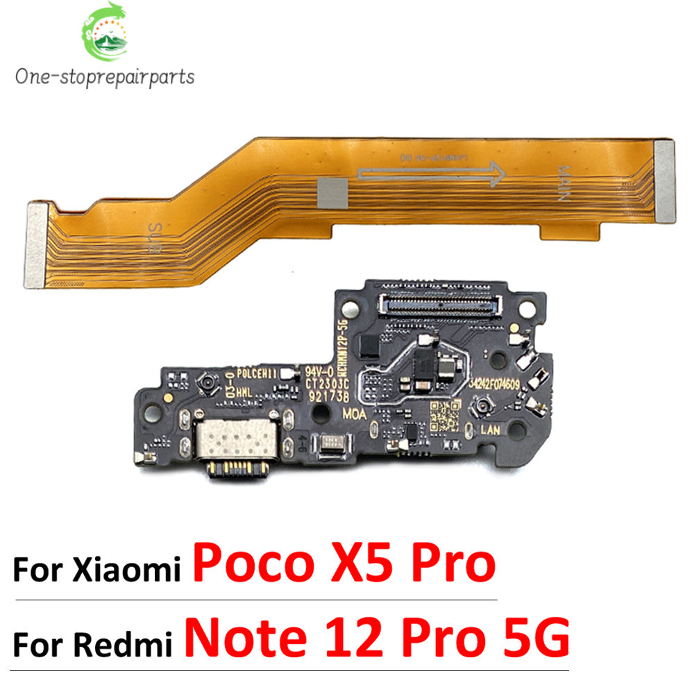 For Xiaomi Poco X5 X6 Pro Redmi Note 12 13 Pro Plus 4G 5G Dock Connector USB Charger Charging Port Flex Cable Board With Micro  Xiaomi  Xiao mi phone repair parts