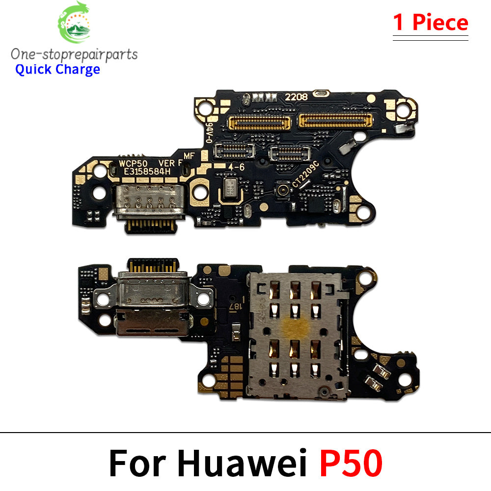 New USB Charging Port Charger Board Flex Cable For Huawei P50 Mate 50 Pro Dock Connector With Microphone Huawei phone repair parts