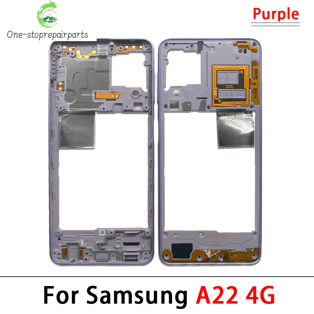 10Pcs, New For Samsung A22 A32 4G 5G A225F A226B A325F A326B Housing Middle Frame Bezel Middle Plate Cover Samsung phone repair parts