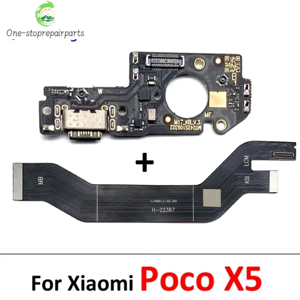 Dock Connector Micro USB Charger Charging Port Microphone Main Board Flex Cable For XIaomi Poco X5 X6 X7 F5 F6 F7 Pro 4G 5G  Xiaomi  Xiao mi phone repair parts