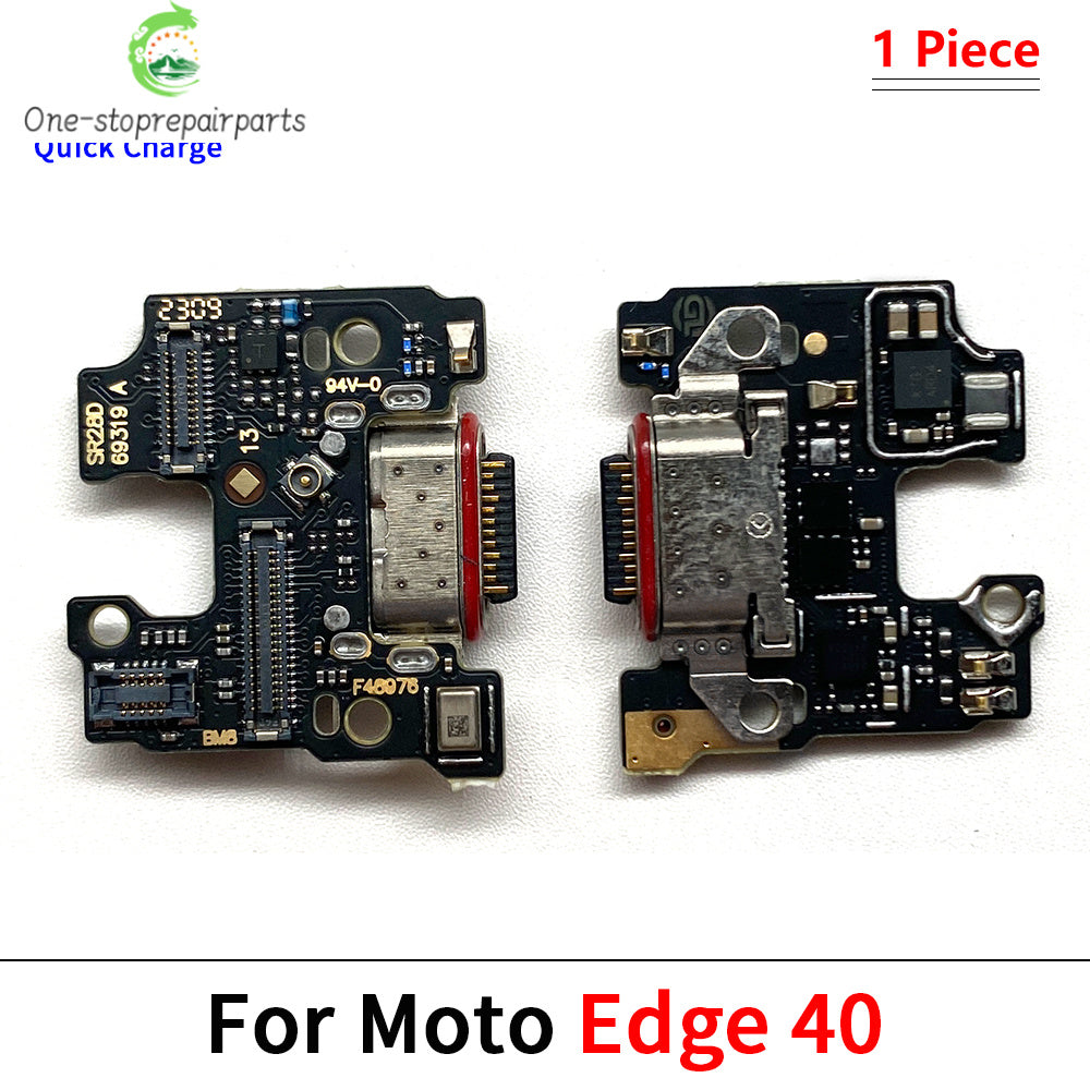 10Pcs, USB Charge Port Dock Connector Charging Board Flex Cable For Moto Edge 20 Lite S 40 30 50 Neo Fusion Ultra Plus Pro 2021 Motorola phone repair parts