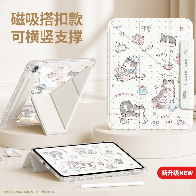 For 2026 new huawei matepad115s protective case air12 tablet cover 11.5 with pen slot pro12.2 magnetic buckle se10.4 For glory x10 anti-drop 9/8 cheese cat Tablet Accessories