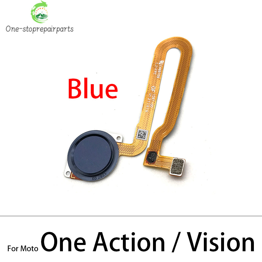 10Pcs, New For Motorola Moto One Vision Action Hyper Macro Fusion Plus Home Button FingerPrint Touch ID Sensor Flex Cable Motorola phone repair parts