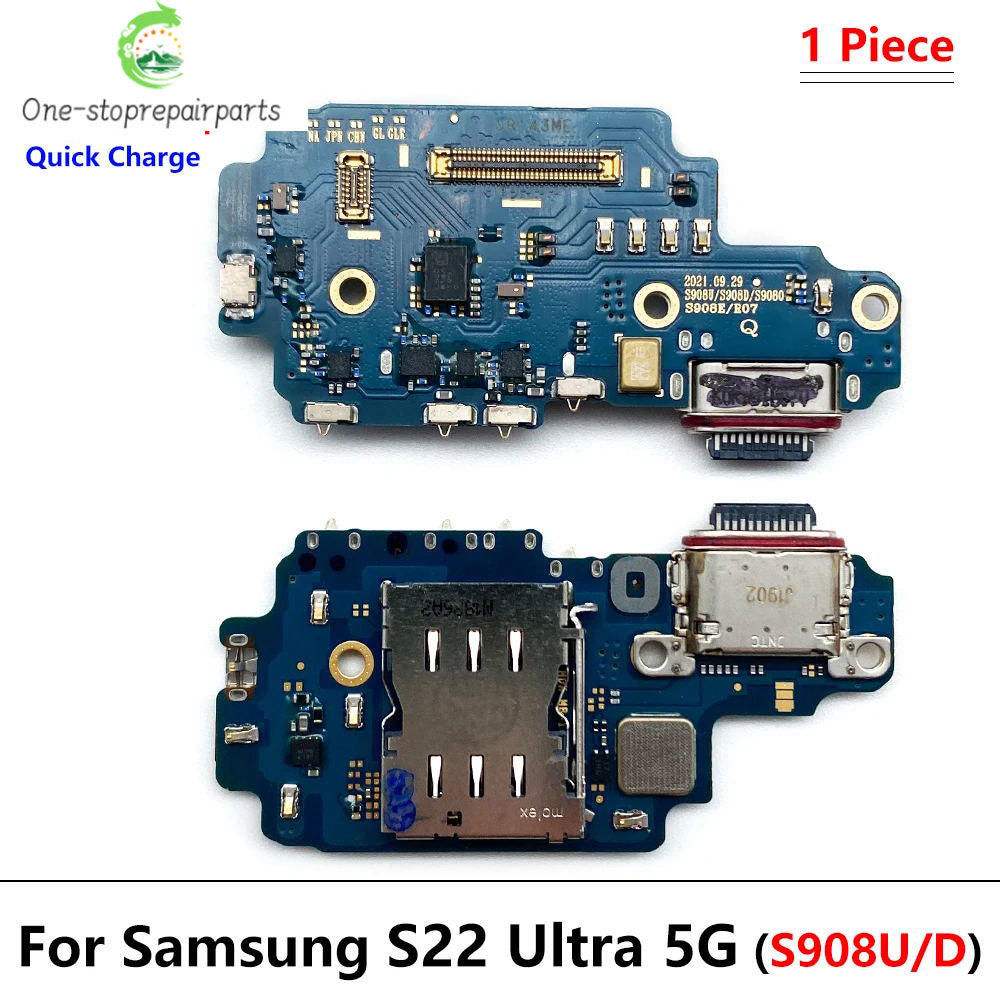 USB Charging Board Port Dock Charger Connector Flex Cable For Samsung S22 Plus Ultra 5G S908B S901B S906B Samsung phone repair parts