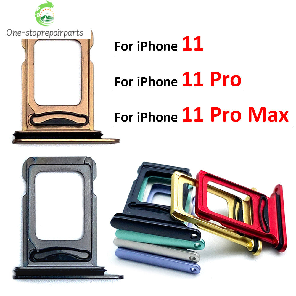New For iPhone 11 Pro 11Pro Max Dual SIM Card Tray Slot Holder Adapter Accessories iPhone phone repair parts
