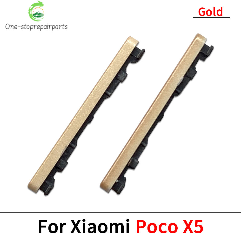 10Pcs/Lot, Side Keys Key Power and Volume Buttons For Xiaomi Poco X4 X5 X6 Pro 5G Replacement Parts  Xiaomi  Xiao mi phone repair parts