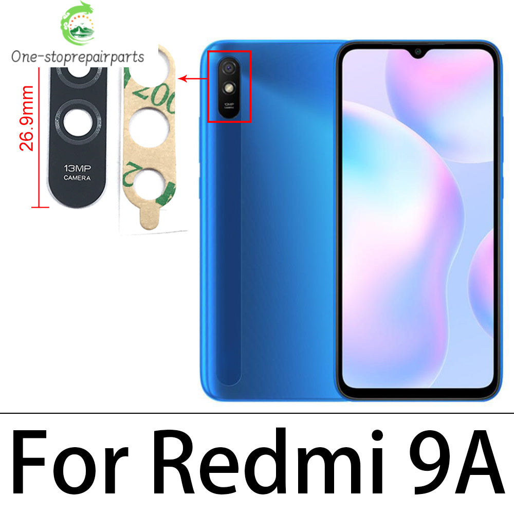 10Pcs, Back Rear Camera Glass Lens With Adhesive For Xiaomi Redmi 6 6A 7 7A 8 8A 9 9A 9C 9T 10 10A 10C 12 12C 13 13C 4G 5G  Xiaomi  Xiao mi phone repair parts