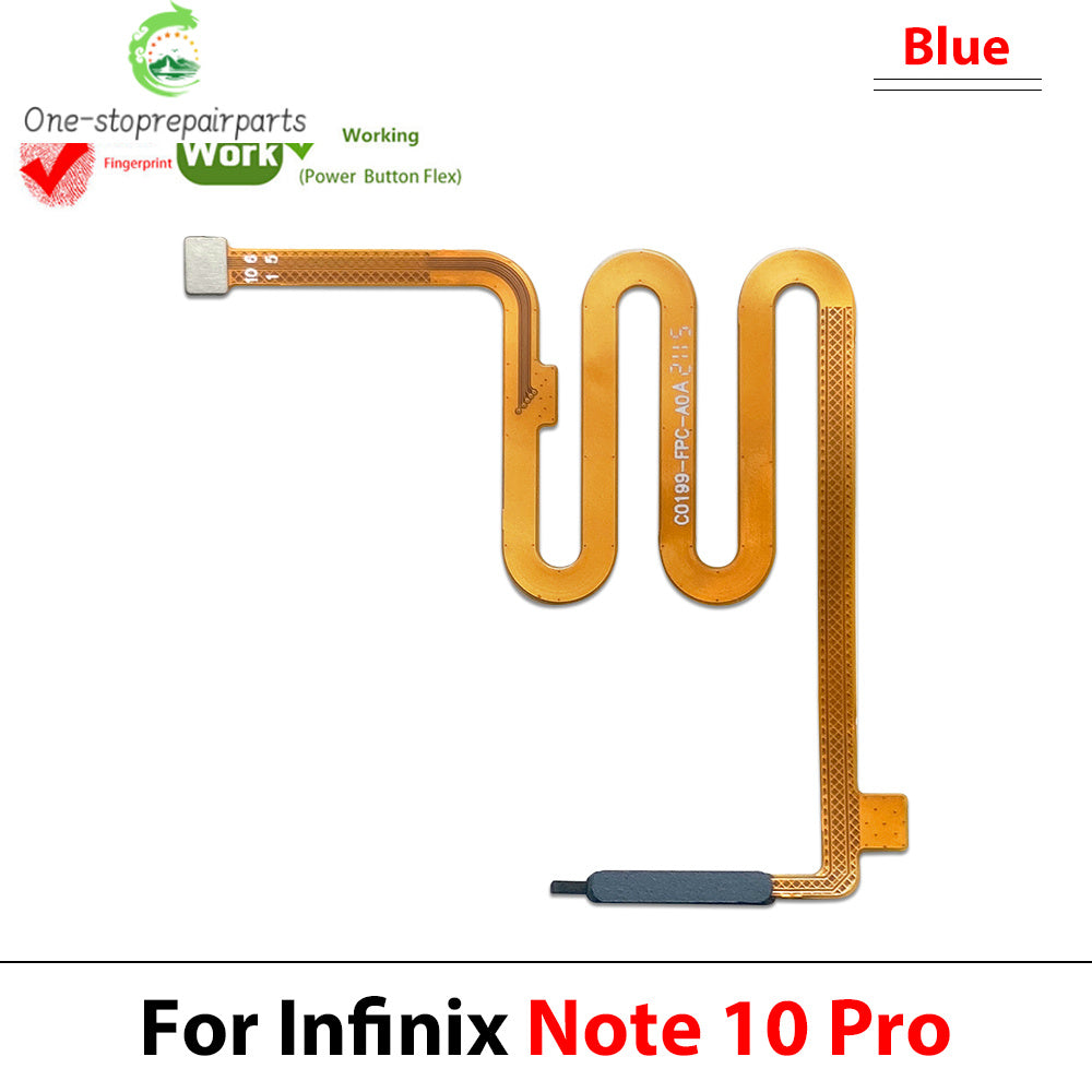 Fingerprint Home Button Fingerprint Menu Return Key Recognition Sensor Flex Cable For infinix Note 10 12 Pro 4G 5G  infinix phone repair parts
