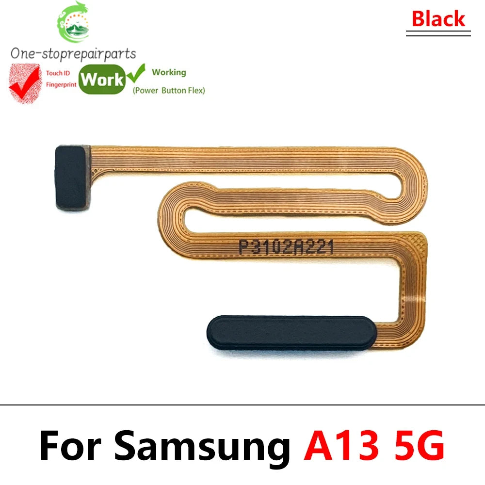 Fingerprint Sensor Flex Touch ID + Power On / Off Button Key Flex Cable For Samsung A12 A13 A14 A15 A16 A17 A22 A23 A25 A26 A32 Samsung phone repair parts