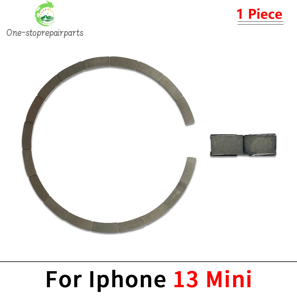 2Pcs, New Magnetic Metal Ring For iPhone 12 13 14 Pro Max Mini Plus Back Housing Glass Wireless Charging Magnet Repair iPhone phone repair parts