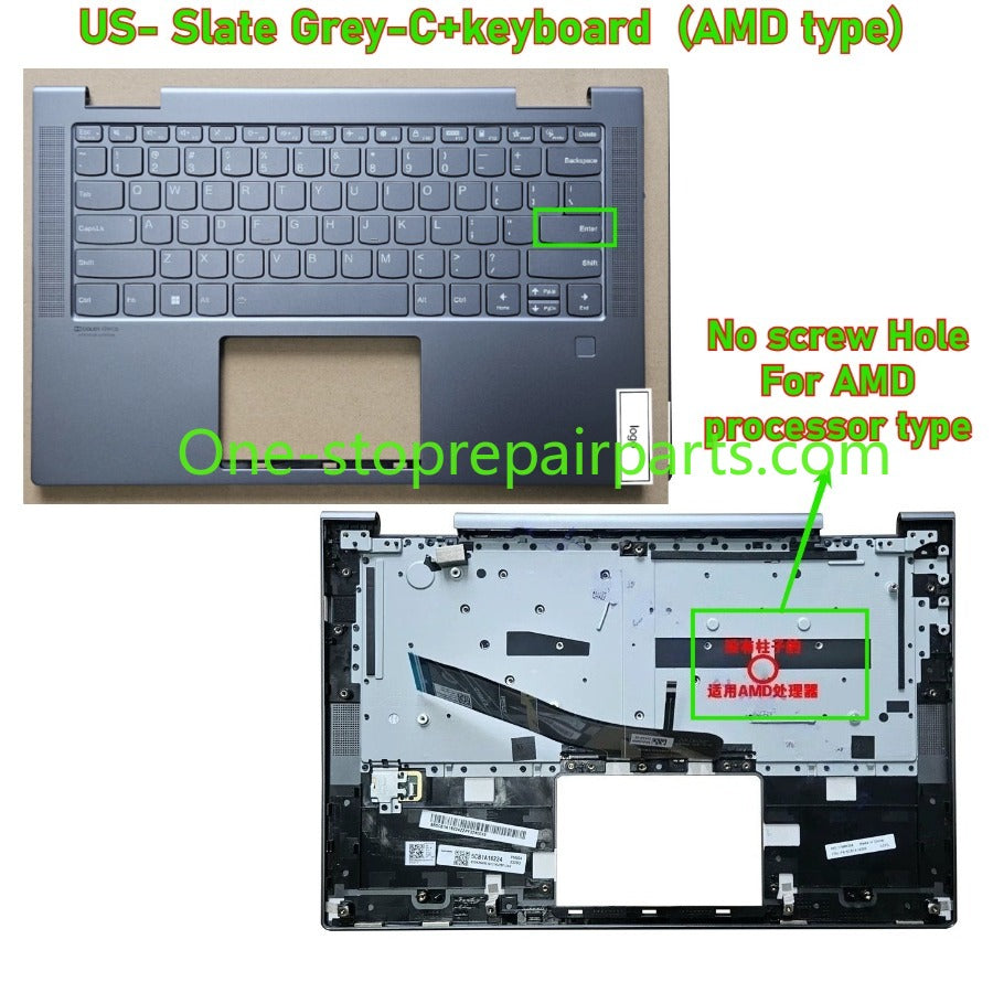Cover case for Lenovo 14C 2021 ideapad Yoga 7-14ITL5 7-14ACN6 Lcd back housing bezel upper topcase palmrest keyboard touchpad bottom Lower case hinge cover 5CB1A08845 5CB1A0884 5CB1A16231 5CB1A08879  Lenovo Laptop repair parts