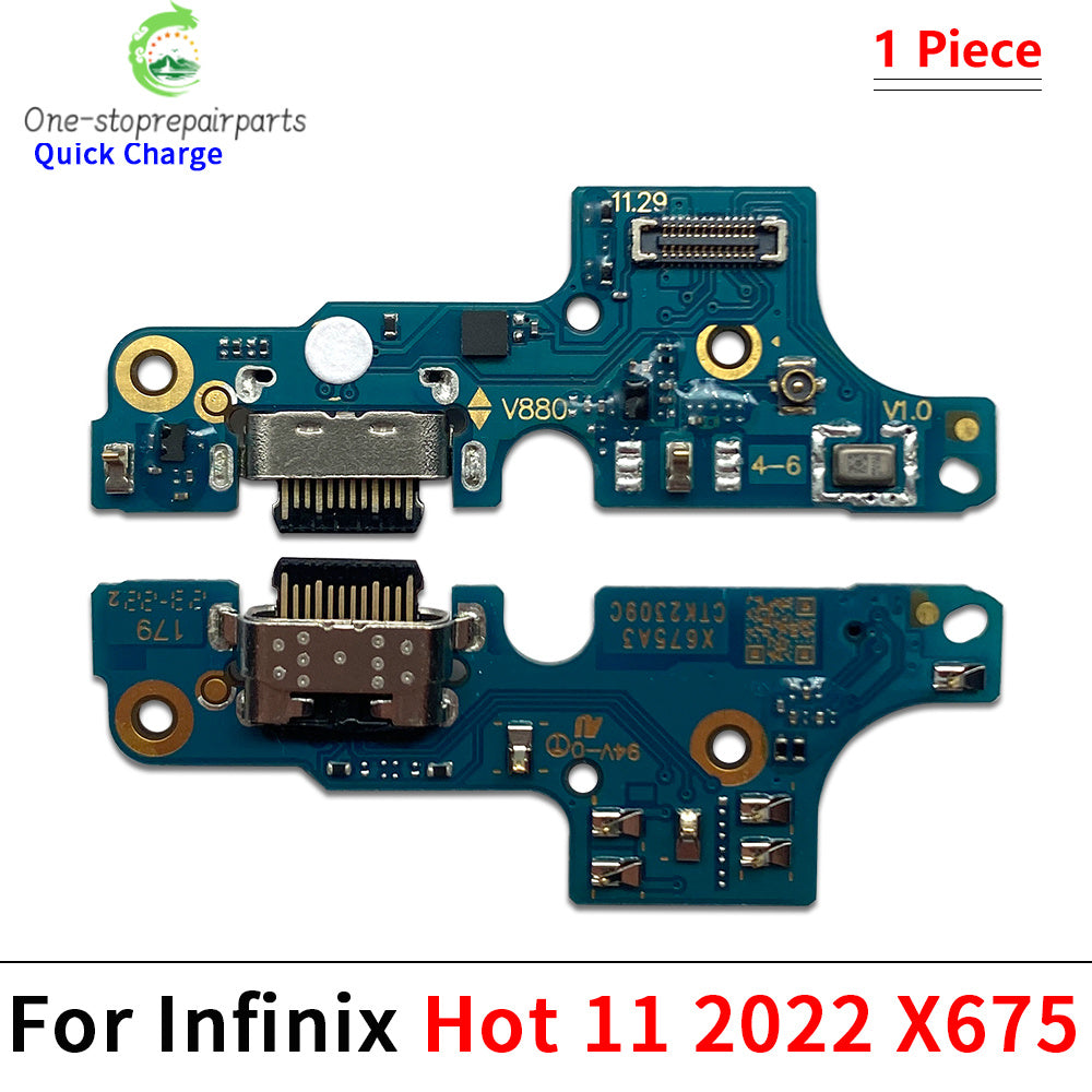 USB Charge Port Dock Connector Charging Board Flex Cable For infinix Hot 9 10 10i 10s 10T 11 11s 12 20 20i 30i 30 40 Play Pro 5G  infinix phone repair parts