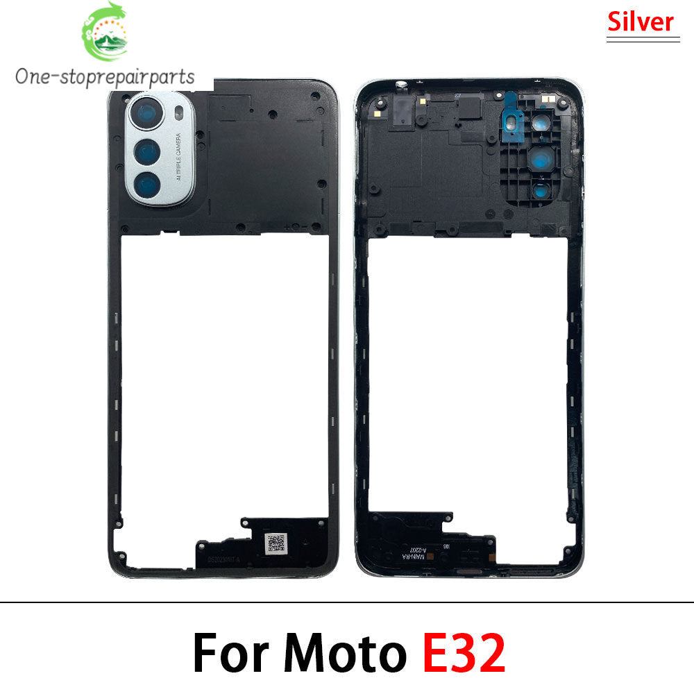 New Middle Frame Cover For Motorola For Motorola Moto E22 E32 E13 E22i Edge 20 Lite Middle Housing with Lens Frame Parts Motorola phone repair parts