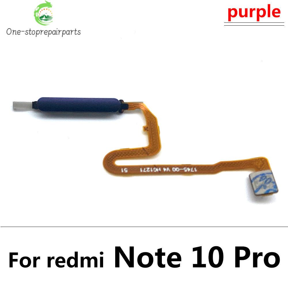 Fingerprint Scanner For Xiaomi Redmi Note 10 10s Pro 4G 5G Home Button Fingerprint Menu Return Key Sensor Flex Cable  Xiaomi  Xiao mi phone repair parts