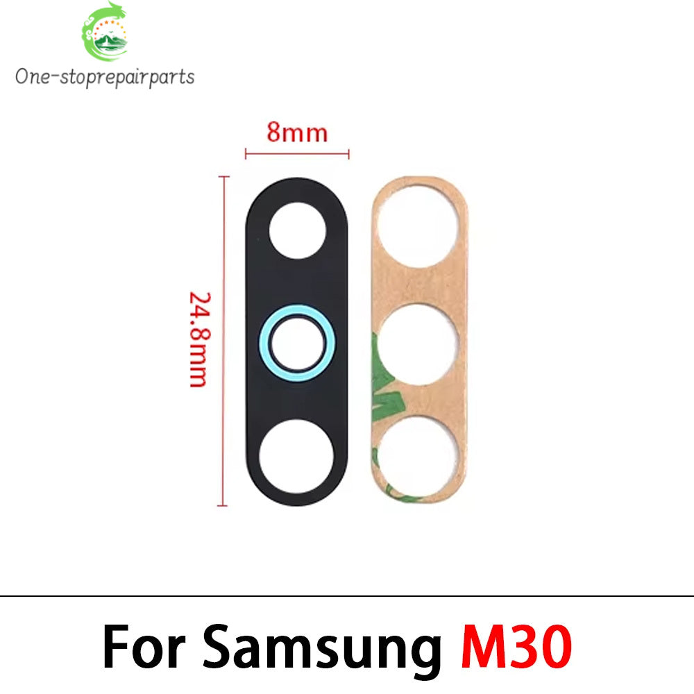 Rear Back Camera Glass Lens With Sticker For Samsung M10 M20 M30 M40 M12 M21 M21s M31 M31s M51 M32 M14 M54 M53