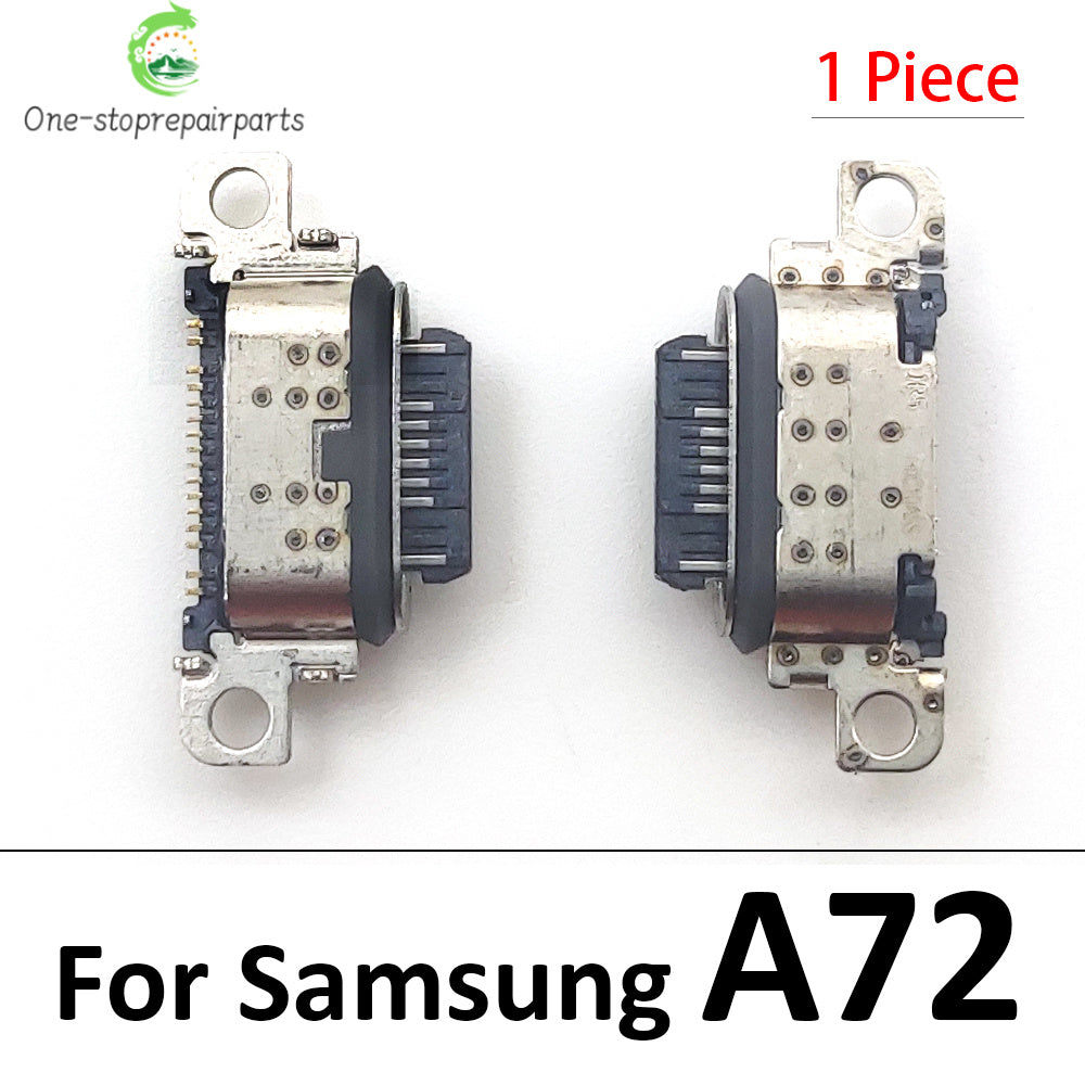 2Pcs，USB jack socket connector charger Charging Port For Samsung A02 A02s A22 A32 A52 A72 A33 A73 A03 Core A03s 4G 5G Samsung phone repair parts