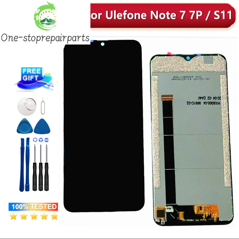 100%Original For Ulefone Note 7 7P LCD Display Touch Screen Panel Sensor Digitizer Glass Full Assembly For Ulefone S11 LCD Parts Other brand Phone repair parts