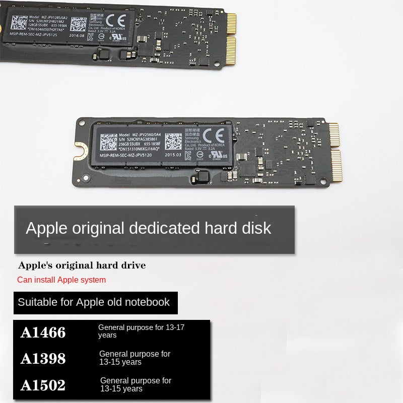 (Shipping fee not include)For apple Macbook original A1465 A1466 A1398 A1502 A1708 A1425 128GB 256GB 512GB 1TB  SSD