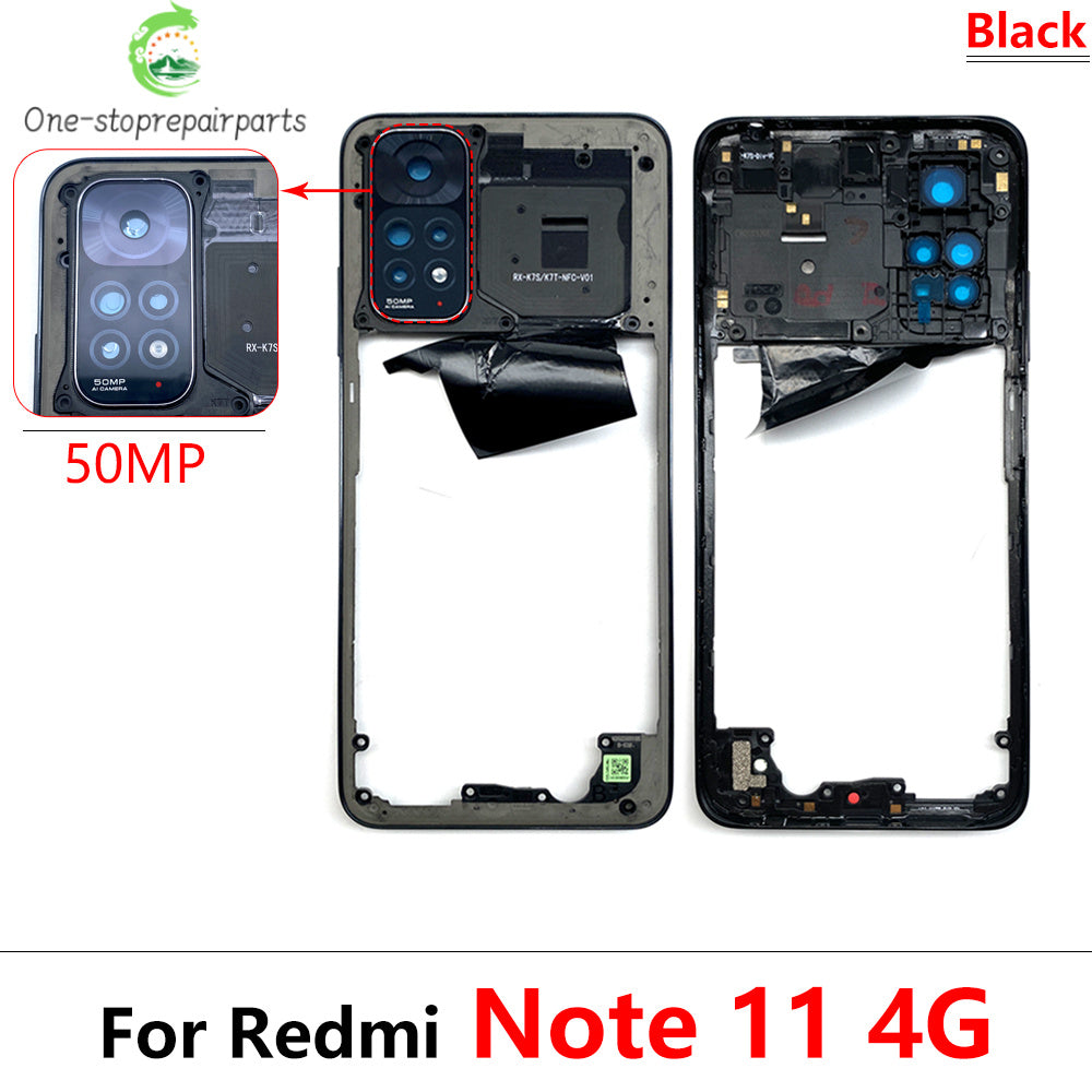 10Pcs, New For Xiaomi Redmi Note 11 4G / Note 11s / Note 11 Pro 5G Housing Middle Frame Bezel Middle Plate Cover  Xiaomi  Xiao mi phone repair parts