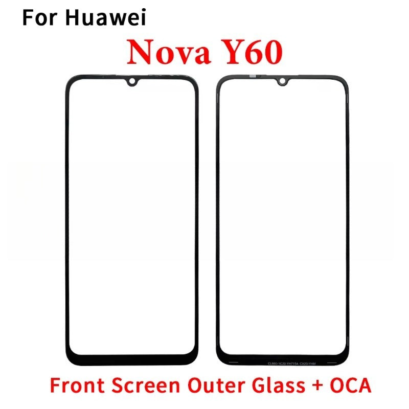 New Front Screen Outer Glass With OCA For Huawei Nova 8 8i 9 Pro Se Y60 Y61 Y71 Y72 Y90 Y91 Y70 Plus Huawei phone repair parts