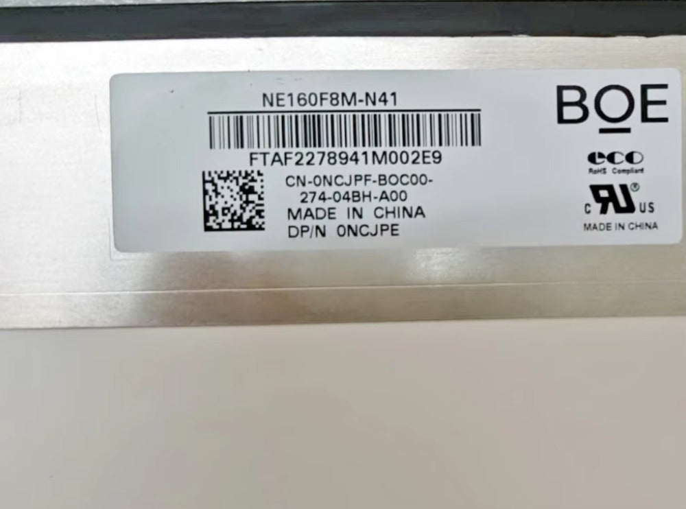 16 Inch 3K For Dell Inspiron 16 7610 5625 Original Laptop LCD Screen Display Panel 3072x1920 40Pin B160QAN01.0 NE160F8M-N41 N42 Dell laptop repair parts