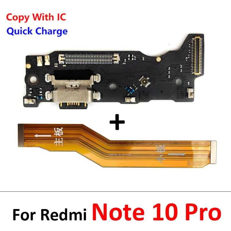 New USB Charger Charging Board Dock Port Connector Main Flex Cable For Xiaomi Redmi Note 10 10s 11 11s 12 12s 13 Pro Plus 4G 5G Xiaomi  Xiao mi phone repair parts