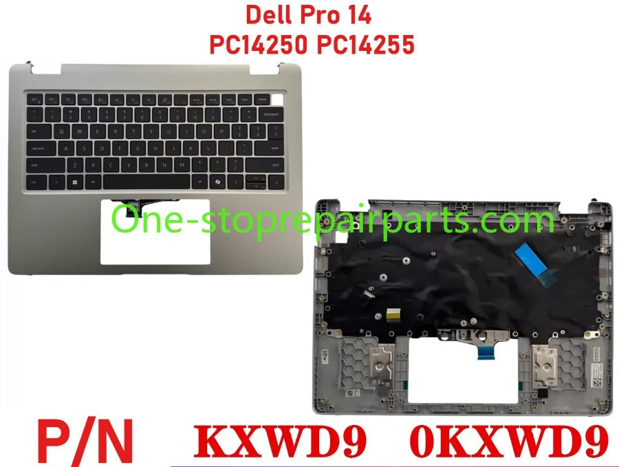 Dell Pro 14 PC14250 PC14255  lcd back cober uppler palmrest bezel bottom hinge cover keyboard touchpad 0K2C6C 0DK0V6 0MCMRV