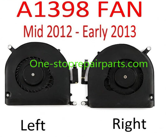 Mid 2012 Early 2013 for MacBook Pro Retina 15" A1398 Left Right Side CPU Fan Cooler Cooling Fan MC975/976/831 ME664/665 Macbook repair parts