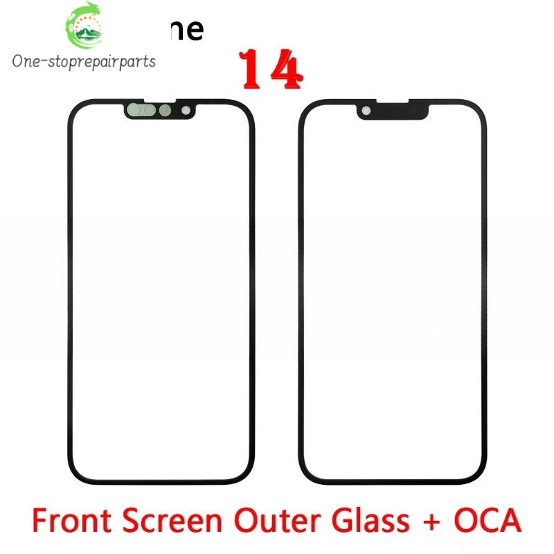 New Front Screen Outer Glass With OCA For iPhone X XS MAX XR 11 12 13 14 Pro Max Mini Plus Phone Repair iPhone phone repair parts