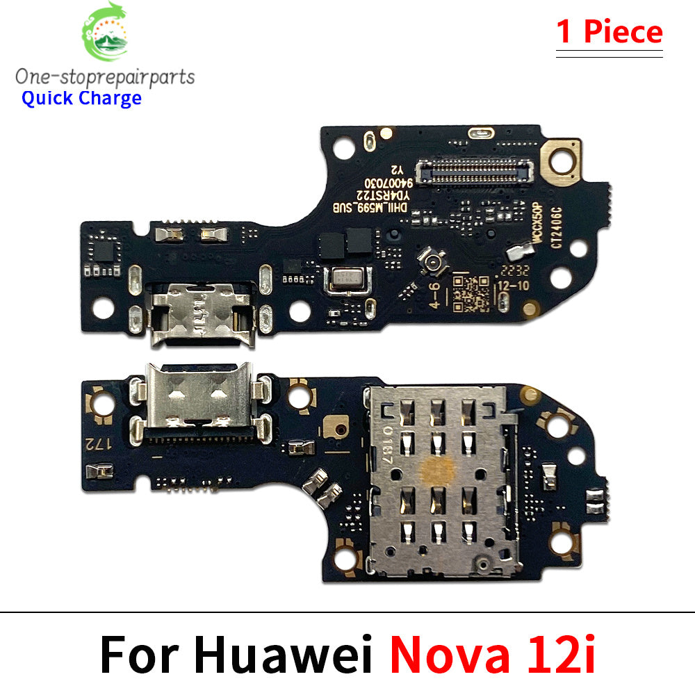 USB Charge Port Jack Dock Connector Charging Board Flex Cable For Huawei Nova 10 11 11i 12 12i Pro Se Y60 Y61 Y70 Y71 Y90 Y91 Huawei phone repair parts