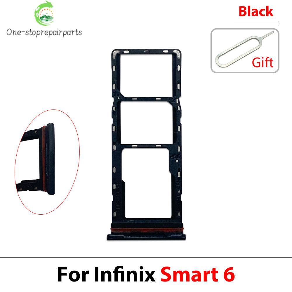 New SIM Card Tray Slot Holder For Infinix Smart 6 7 HD Plus Replacement Parts  infinix phone repair parts