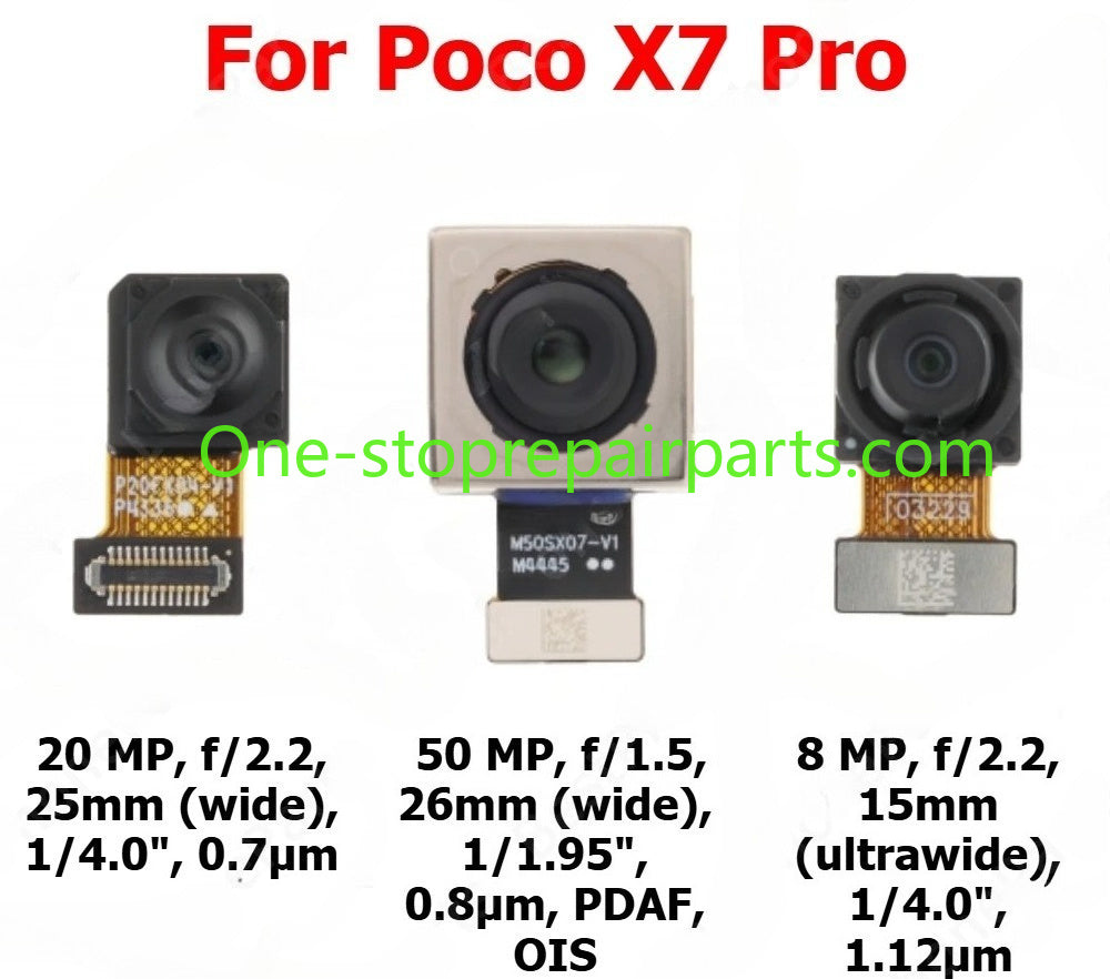 Camera For Xiaomi Poco X7 Pro X7Pro Rear Backside Front Facing Frontal Selfie Back Camera Module Xiaomi phone repair parts
