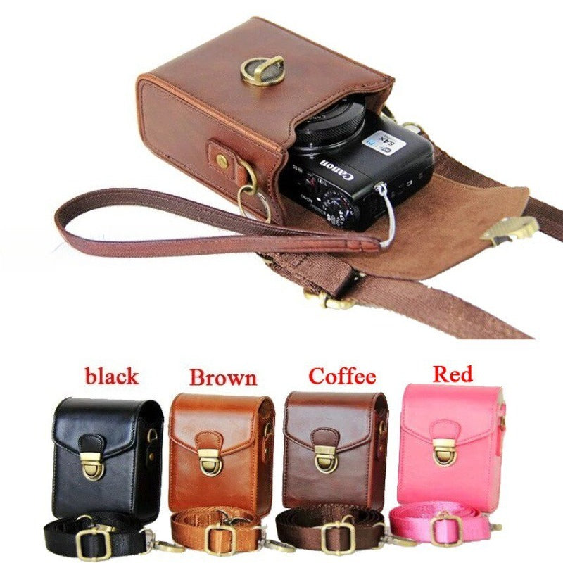 Card machine digital camera bag for Canon Sony Nikon Samsung Panasonic Fuji Olympus leather case Digital camera accessories