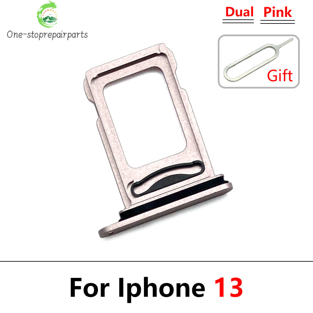10Pcs New For iPhone 13 Pro 13Pro Max Mini Dual SIM Card Tray Slot Holder Adapter Accessories iPhone phone repair parts