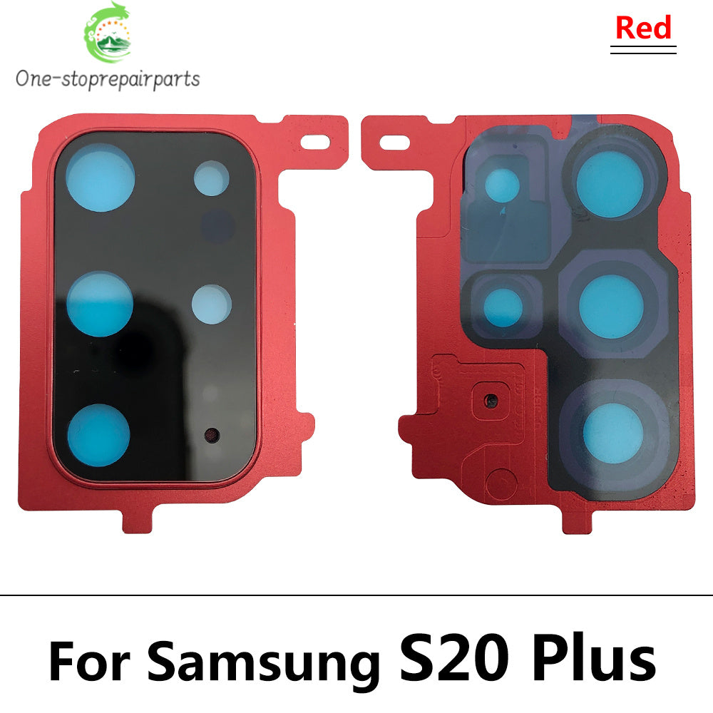 New Rear Camera Glass Lens Cover With Frame Holder with Sticker For Samsung S20 Plus S20 Ultra Replacement Parts Samsung phone repair parts