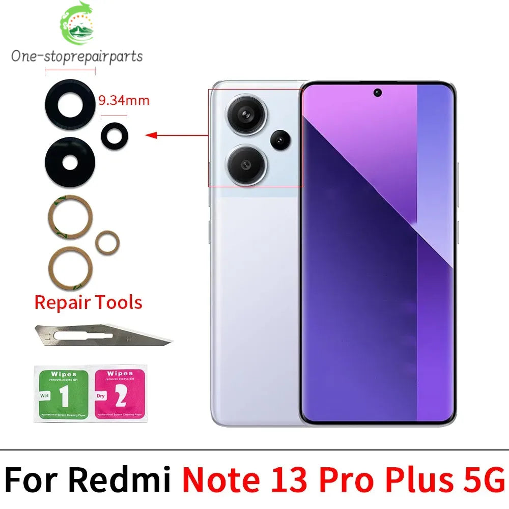 New Camera Glass For Xiaomi Redmi Note 11 12 13 14 Pro Plus 4G 5G Rear Back Camera glass Lens With Glue Adhesive  Xiaomi  Xiao mi phone repair parts