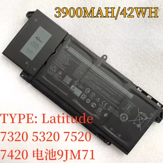 For Dell Latitude 5320 7520 7320 7420 9JM71 Laptop Battery