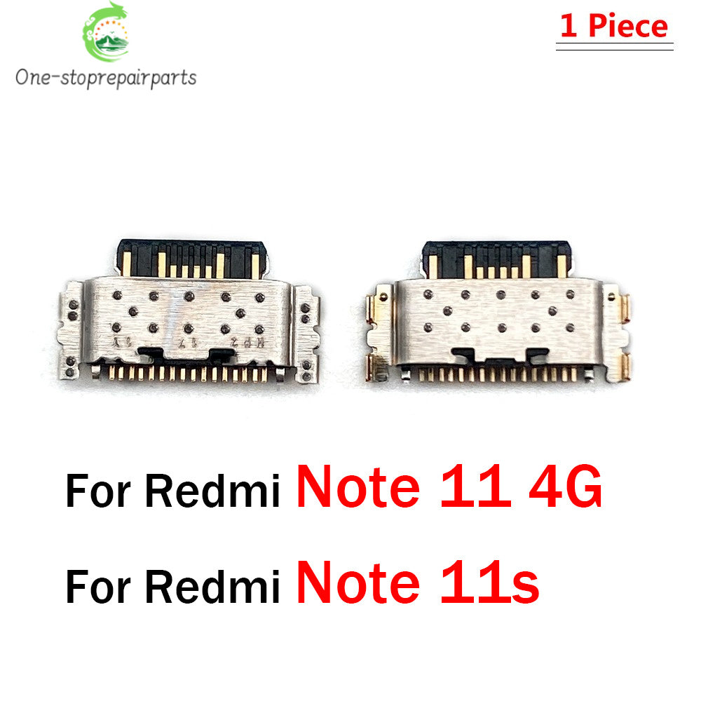 100Pcs, USB Charging Port Connector Charge Jack Socket Dock For Xiaomi Redmi Note 9 9s 10 10s 11 11s 12 12s 13 Pro Plus 4G 5G  Xiaomi  Xiao mi phone repair parts